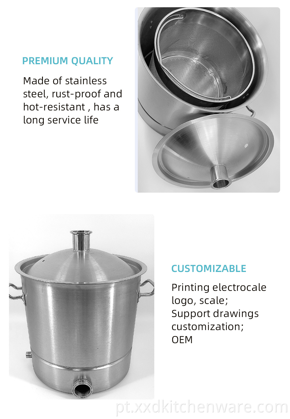 Thick Stainless Steel Beer Barrel Cookware Sets